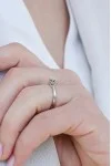 Δαχτυλίδι Λευκόχρυσο 18Κ Διαμάντι Pave 0.14ct