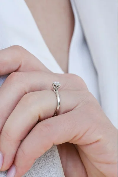 Δαχτυλίδι Λευκόχρυσο 18Κ Διαμάντι Pave 0.14ct