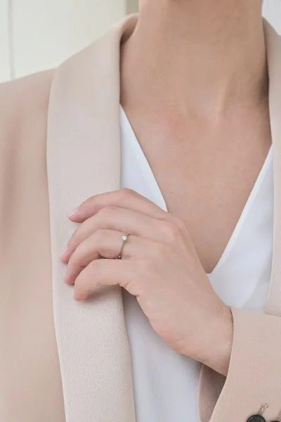 Μονόπετρο Λευκόχρυσο 18Κ Διαμάντι 0.12ct