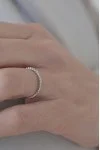 Δαχτυλίδι Λευκόχρυσο 18Κ Διαμάντι Σειρέ 0.14Ct