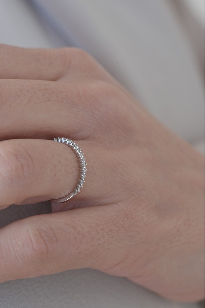 Δαχτυλίδι Λευκόχρυσο 18Κ Διαμάντι Σειρέ 0.14Ct