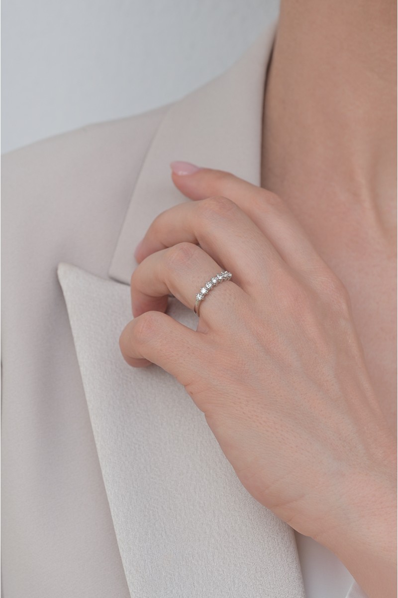 Δαχτυλίδι Λευκόχρυσο 18Κ Διαμάντι Σειρέ 0.35Ct