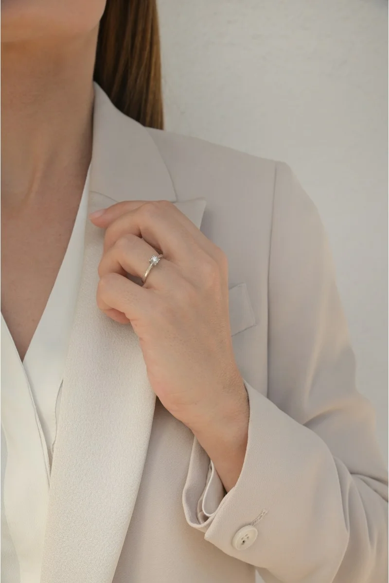 Μονόπετρο Λευκόχρυσο 18Κ Διαμάντι Diamantate 0.10 ct