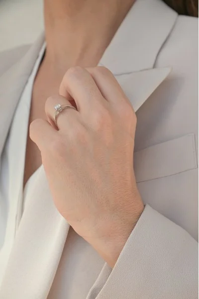 Μονόπετρο Λευκόχρυσο 18Κ Διαμάντι Diamantate 0.10 ct