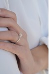 Δαχτυλίδι Λευκόχρυσο 18Κ Διαμάντι Σειρέ 0.22ct