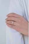 Δαχτυλίδι Λευκόχρυσο 18Κ Διαμάντι Σειρέ 0.22ct