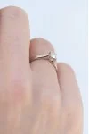 Μονόπετρο Φλόγα Λευκόχρυσο 18Κ Διαμάντι GIA 0.20ct