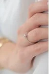 Δαχτυλίδι Λευκόχρυσο 18Κ Μονόπετρο Halo 0.35ct