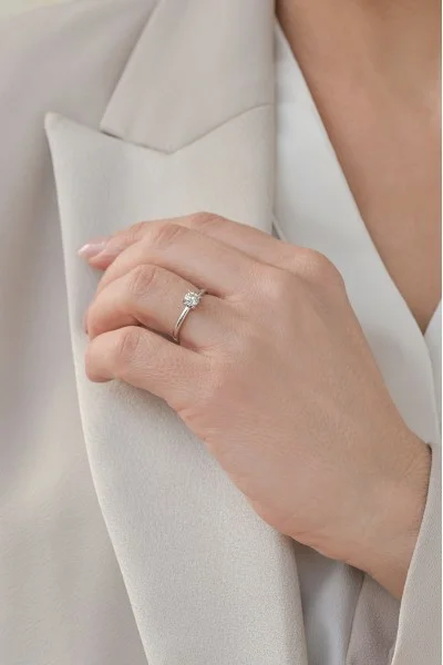 Μονόπετρο Λευκόχρυσο 18Κ Διαμάντι IGI 0.50ct