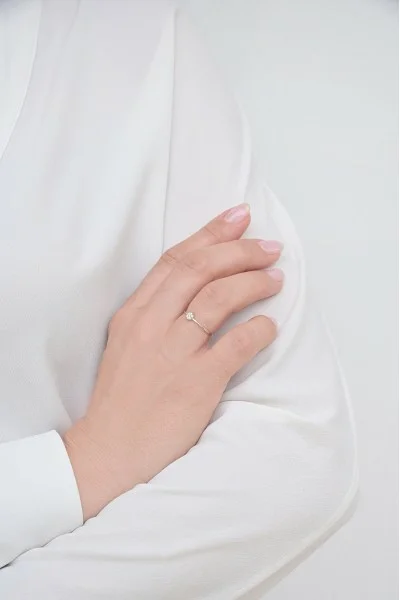 Δαχτυλίδι Λευκόχρυσο 18Κ Διαμάντι Pave 0.06ct