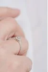 Δαχτυλίδι Λευκόχρυσο 18Κ Διαμάντι Pave Σειρέ 0.26ct