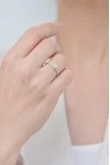 Δαχτυλίδι Λευκόχρυσο 18Κ Διαμάντι Pave Σειρέ 0.26ct
