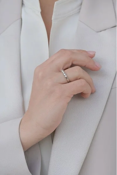 Δαχτυλίδι Λευκόχρυσο 18Κ Διαμάντι Σειρέ 0.35Ct