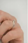 Μονόπετρο Λευκόχρυσο Φλόγα 18Κ Διαμάντι 0.24ct