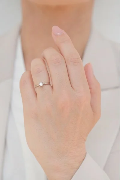 Μονόπετρο Λευκόχρυσο 18Κ Διαμάντι 0.22ct