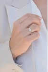 Δαχτυλίδι Λευκόχρυσο 18Κ Διαμάντι Aquamarine 0.96 Ct