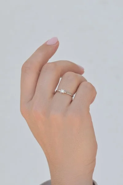 Μονόπετρο Λευκόχρυσο 18Κ Διαμάντι 0.15ct