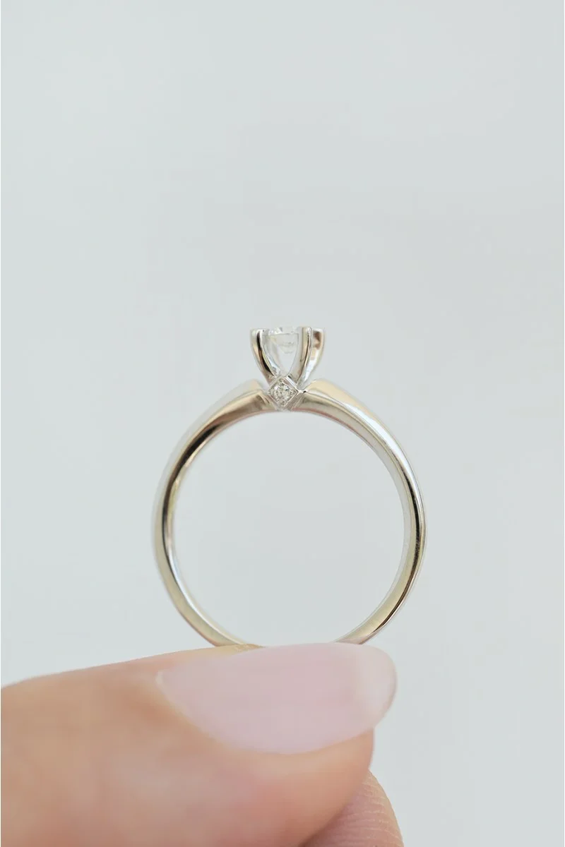 Μονόπετρο Λευκόχρυσο 18Κ Διαμάντι 0.17ct