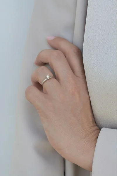 Μονόπετρο Λευκόχρυσο 18Κ Διαμάντι 0.17ct