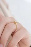 Μονόπετρο Χρυσό 18Κ Marquise και Princess Διαμάντι 0.25ct