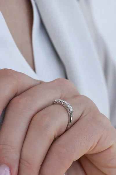 Δαχτυλίδι Λευκόχρυσο 18Κ Διαμάντι Σειρέ 0.42Ct