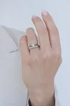 Δαχτυλίδι Λευκόχρυσο 18Κ Διαμάντι Σειρέ 0.42Ct
