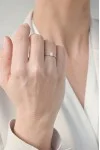 Μονόπετρο Λευκόχρυσο 18Κ Oval Cut Διαμάντι 0.26ct