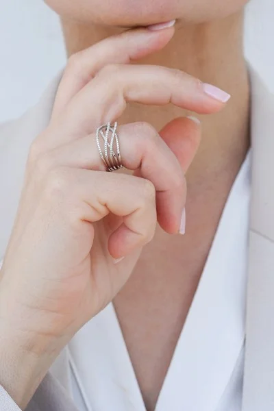 Δαχτυλίδι Λευκόχρυσο 18Κ Διαμάντι Σειρέ 0.38Ct