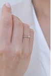 Δαχτυλίδι Λευκόχρυσο 18Κ Διαμάντι Σειρέ 0.24ct