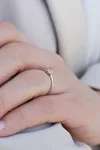 Δαχτυλίδι Λευκόχρυσο 18Κ Διαμάντι Pave 0.12ct