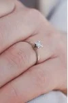 Δαχτυλίδι Λευκόχρυσο 18Κ Διαμάντι Pave 0.05ct