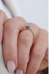 Δαχτυλίδι Λευκόχρυσο 18Κ Διαμάντι Pave 0.13ct