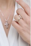 Δαχτυλίδι Λευκόχρυσο 18Κ Διαμάντι Pave 0.13ct