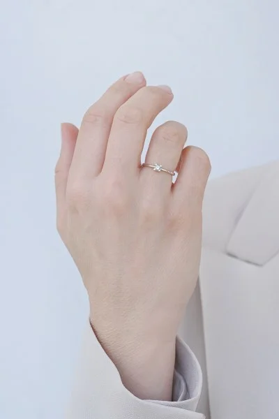 Δαχτυλίδι Μονόπετρο Λευκόχρυσο 18Κ Διαμάντι 0.11ct