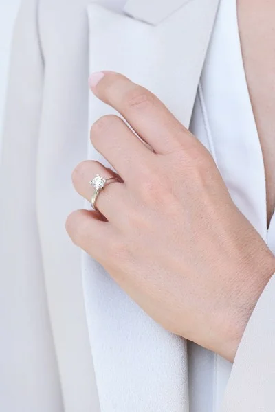 Δαχτυλίδι Λευκόχρυσο 14Κ με Lab-Grown IGI Διαμάντι 1.05ct
