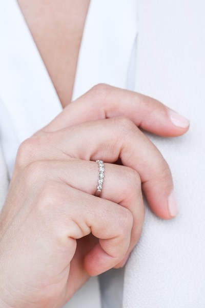 Δαχτυλίδι Λευκόχρυσο 18Κ Διαμάντι Σειρέ Diamantate 0.18Ct