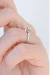 Μονόπετρο Λευκόχρυσο 18Κ Διαμάντι GIA 0.32ct