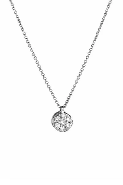 Κολιέ Elite Pave Λευκόχρυσο 18Κ 0.21Ct