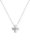 Κολιέ Χρυσό 18Κ Σταυρός με Aλυσίδα με Brillant 0.025Ct