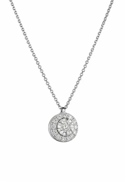 Κολιέ Λευκόχρυσο 18Κ Pave Brillant 0.08Ct