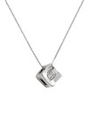 Κολιέ Λευκόχρυσο 18Κ Ρόμβος 0.03Ct