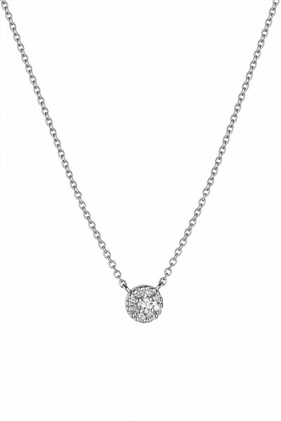 Κολιέ Λευκόχρυσο 18Κ Pave Brillant 0.07Ct