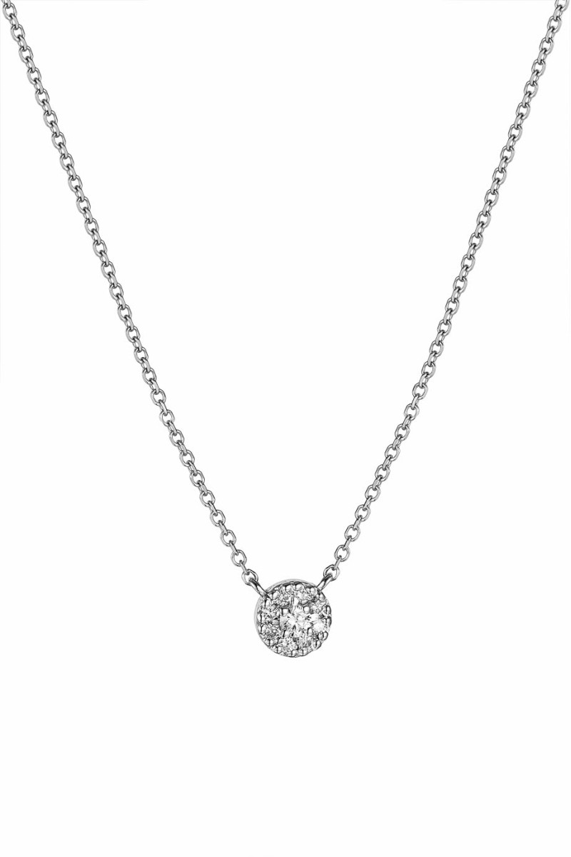 Κολιέ Λευκόχρυσο 18Κ Pave Brillant 0.07Ct
