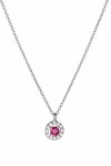 Κολιέ Λευκόχρυσο 18Κ Ρουμπίνι Brillant 0.15CT
