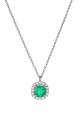 Κολιέ Λευκόχρυσο 18Κ Σμαράγδι Brillant 0.50CT