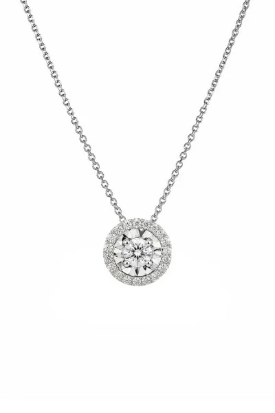 Κολιέ Λευκόχρυσο 18Κ Diamantate Brillant 0.11Ct