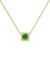 Κολιέ Χρυσό 18Κ Σμαράγδι Brillant 0.39CT
