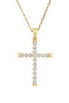 Κολιέ Χρυσό 18Κ Σταυρός με Διαμάντια Brillant 0.16Ct