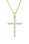 Κολιέ Χρυσό 18Κ Σταυρός με Διαμάντια Brillant 0.16Ct