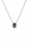 Κολιέ Λευκόχρυσό 18Κ London Blue Topaz Brillant 0.56Ct